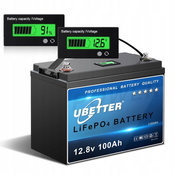 літій-залізо-фосфатний акумулятор UBETTER LiFePO4 12.8V 100Ah