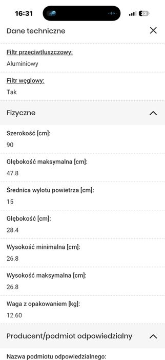 Okap Amica-NOWY