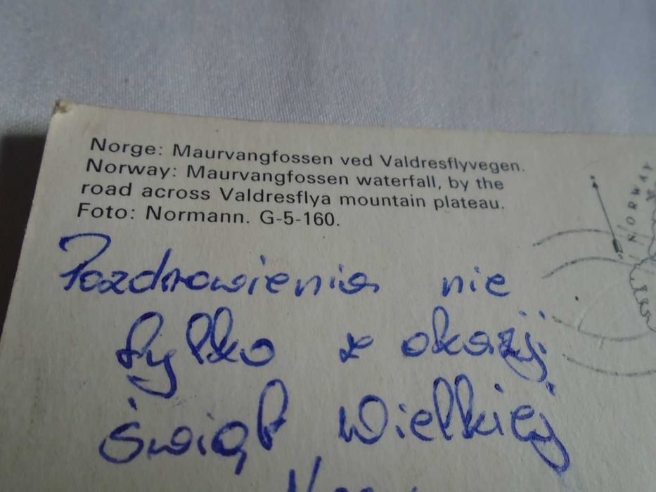 pocztówka Norwegia z PRL-u