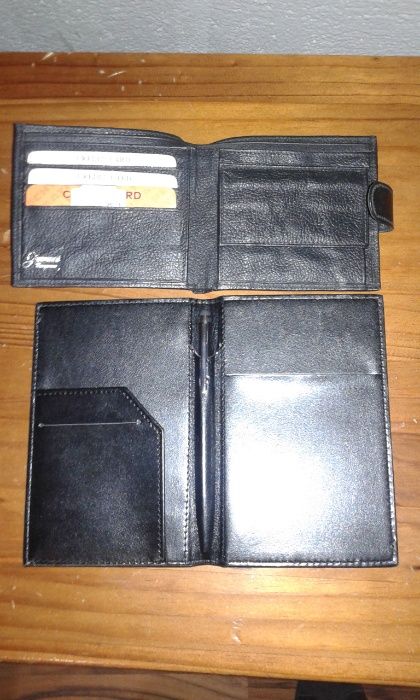 3-Carteiras documentos em Pele