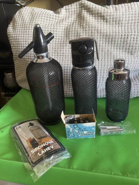 Conjunto Barman com garrafa Sifão em vidro