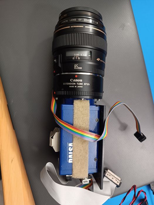 Câmera DALSA + Objetiva Canon 85mm 1/1.8