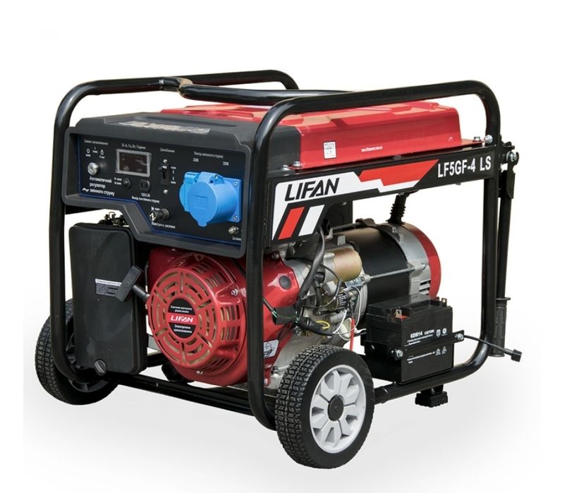 Генератор LIFAN 5 кВт. LF5GF-4LS (ГАЗ-БЕНЗИН) с электростартером