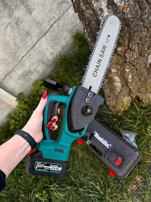 Ланцюгова пила Makita 30см 2акб. Цепная пила 12" бесщеточная. Пилка