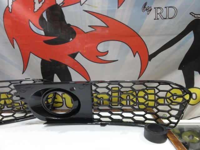 Grelhas faróis nevoeiro Audi A4 B8 08-11 RS LOOK preto brilhante