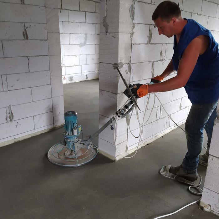 Заливка підлог машинним способом.Стяжка пола. Стяжка по теплому полу ...