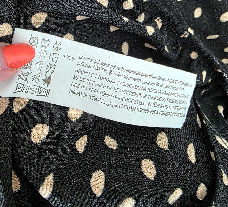 Macacão preto às bolinhas Pull & Bear, tamanho XS