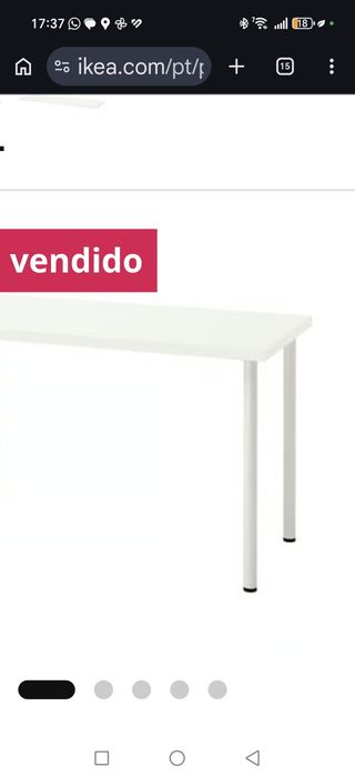 Ikea LAGKAPTEN  Tampo com velatura branca efeito carvalho, 120x60 cm