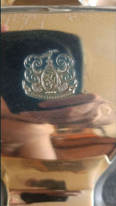 Cukiernica z Herbem 1920 rok  SREBRO Art Deco