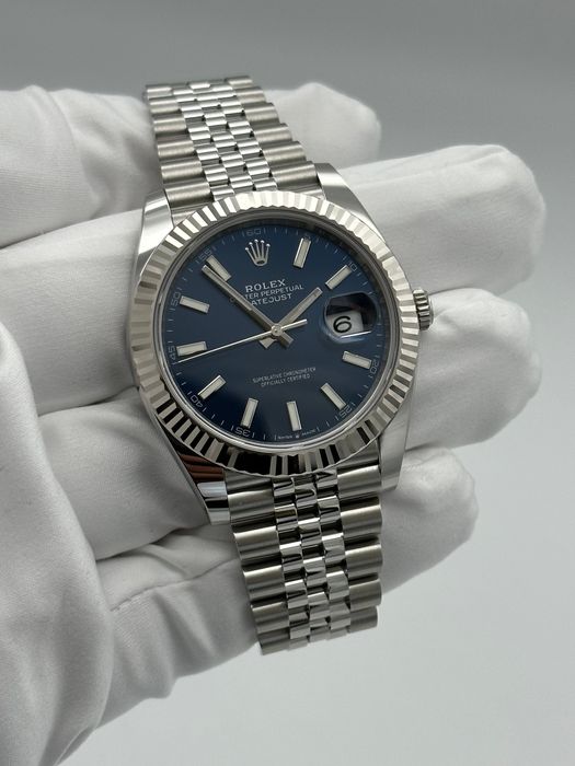 Годиник Годинник Rolex DateJust 41 / Часы Ролекс синие, черные