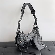 Torebka ćwiekowana gotycka listonoszka Crossbody K2