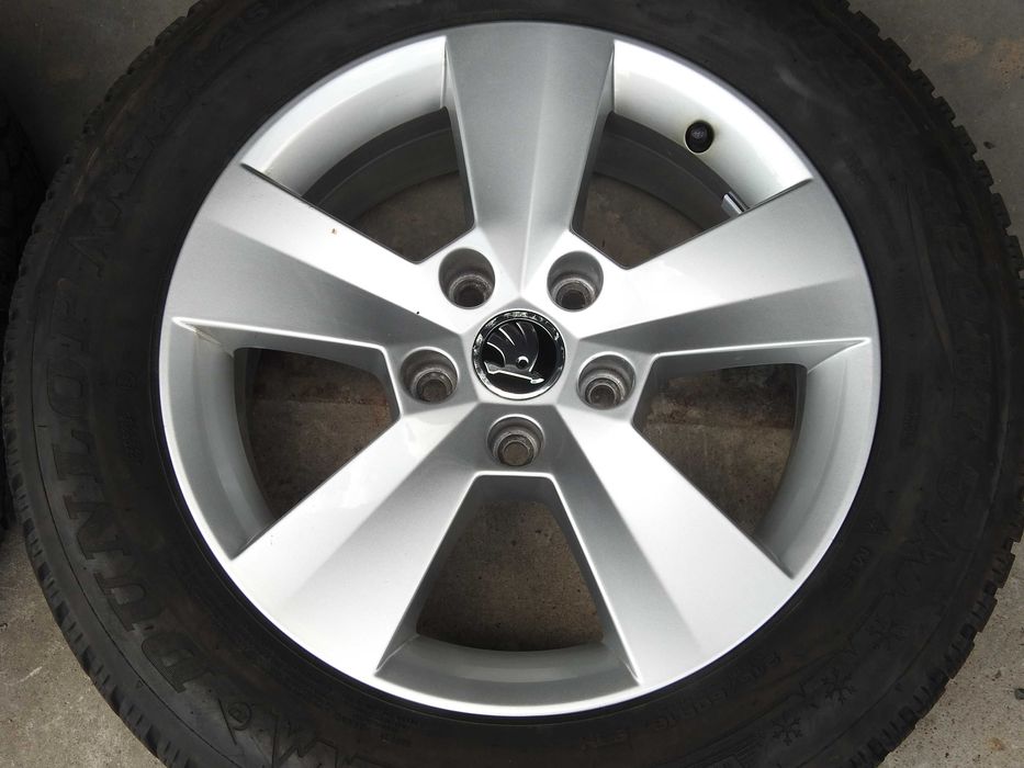 4x ALUFELGI SKODA 16" 5x112 6,5J ET46 oryginał 3V0 Jak NOWE DEMO