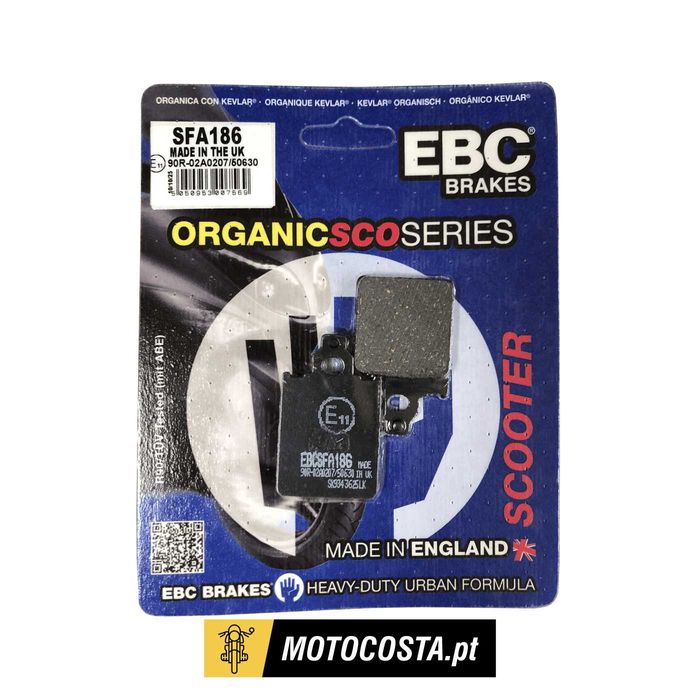 Pastilhas de travão EBC SFA186 para scooter e moto
