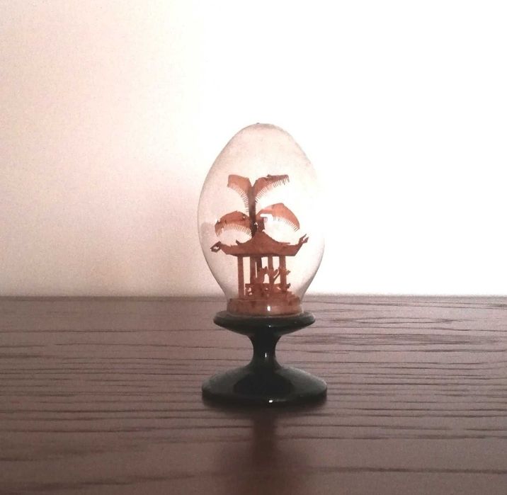 Dioramas miniatura esculpidos à mão em cortiça, anos 90