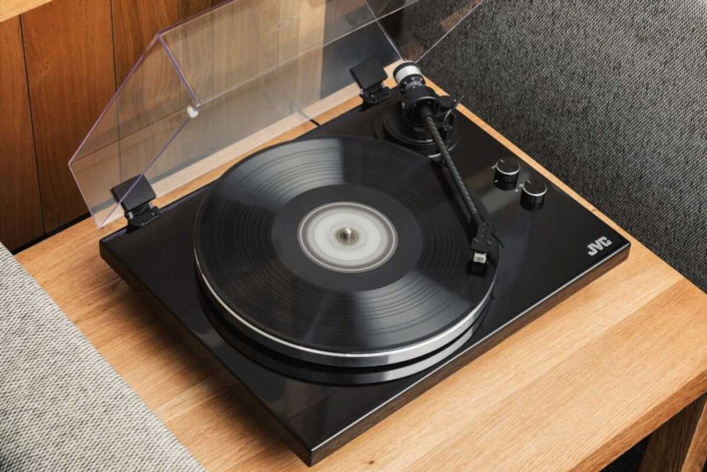 Gramofon JVC AL-E534B Czarny, Manual, przedwzmacniacz,nowy