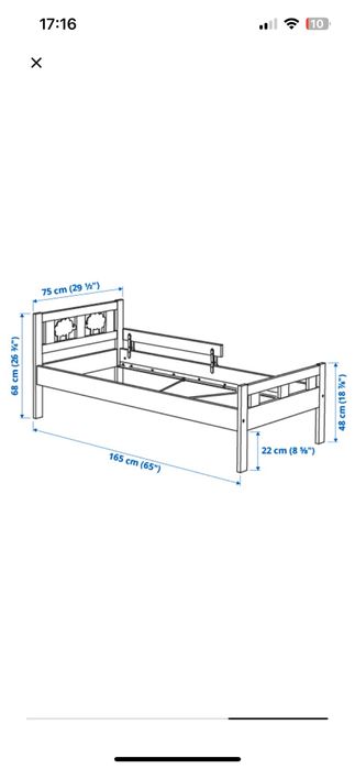 Cama criança KRITTER (ikea) + colchão UNDERLIG