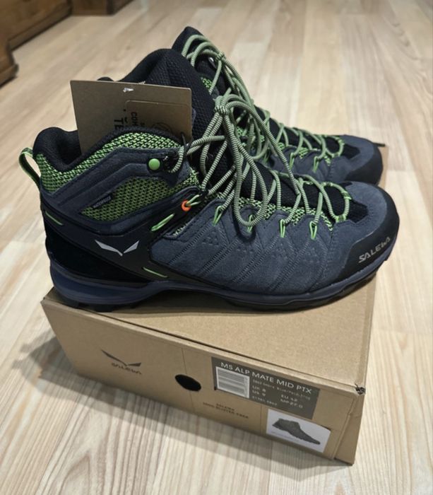 Salewa  42 GTX  skora szaro zielone