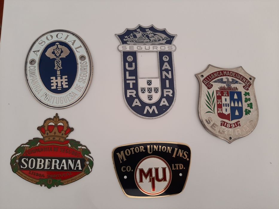 Símbolos, emblemas seguros antigos carro