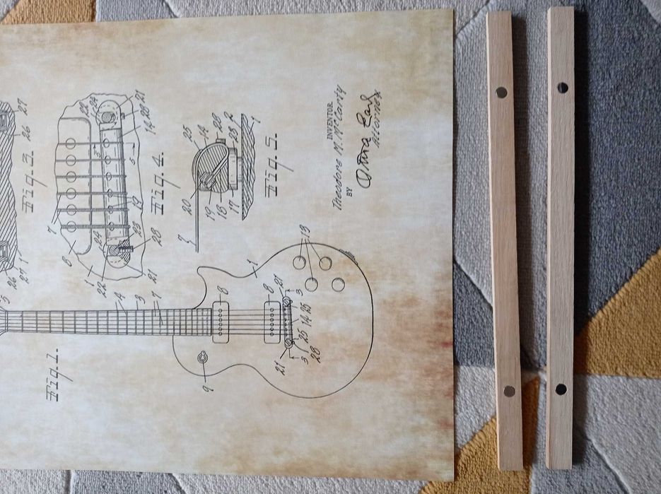 Plakat Obraz Grafika Gitara Les Paul (A2)