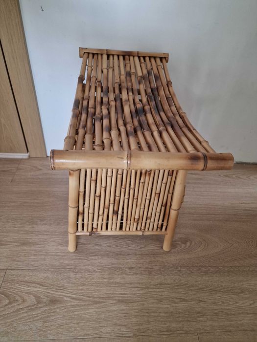 Stołek bambus rattan