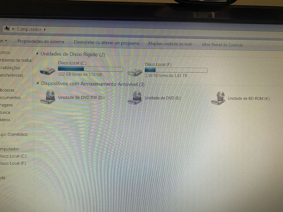 Oportunidade ! Computador HP torre c/Windows 7 prof e 2 Discos Sata instalados, em excelente estado