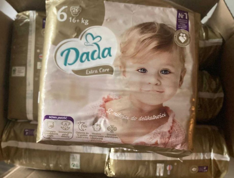 6x 23szt pieluchy dada 6 nowe