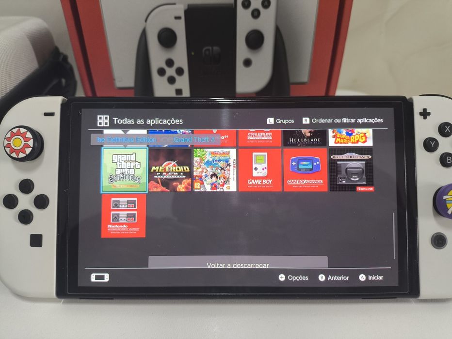 Nintendo Switch Oled Desbloqueado + cartão SD 512gb