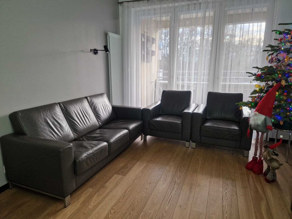 Sofa 3os. + 2 fotele Kler, skóra