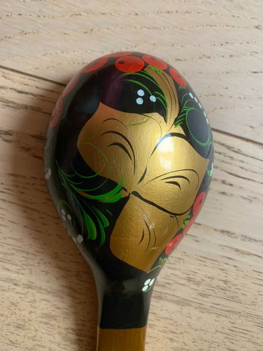 Раритетна ложка (черпак) нова, дерев'яна, розписна, декоративна.