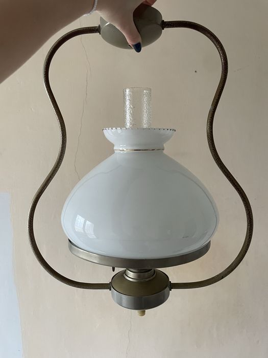 wisząca lampa w stylu naftowym Vintage