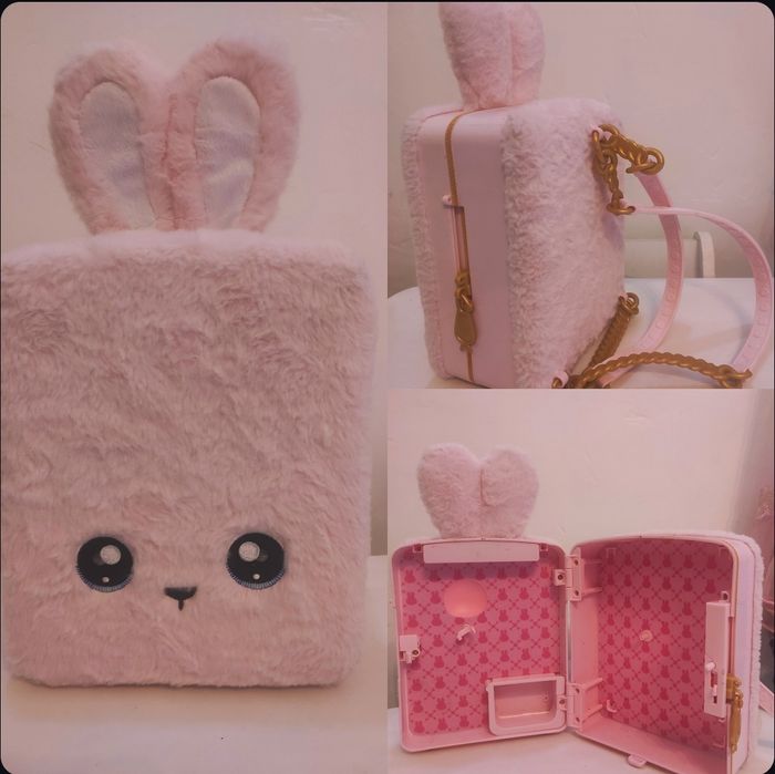 Детский рюкзак-зайка плюшевый