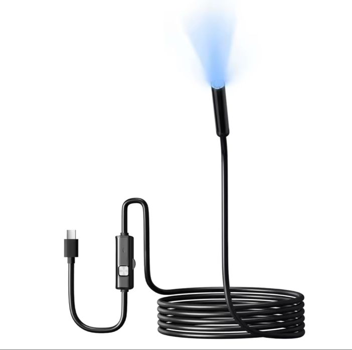 Эндоскоп на 1 и 2 камеры 1-5м 8мм водонепроницаемая на телефон 5,5-7мм