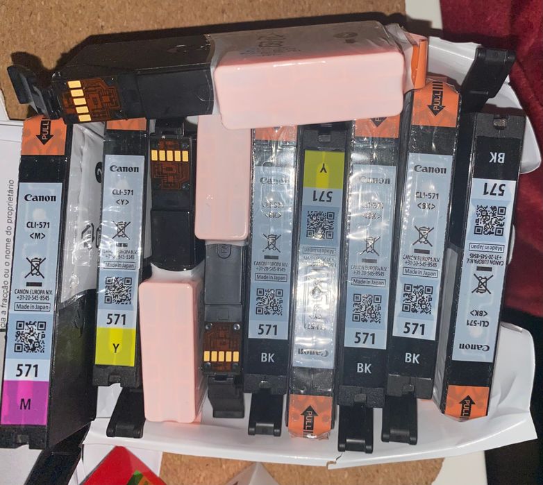 Tinteiros canon novos 570 e 571