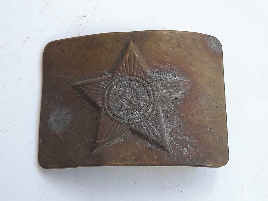 Stara klamra wojskowa do pasa Armia Czerwona (mosiężna)