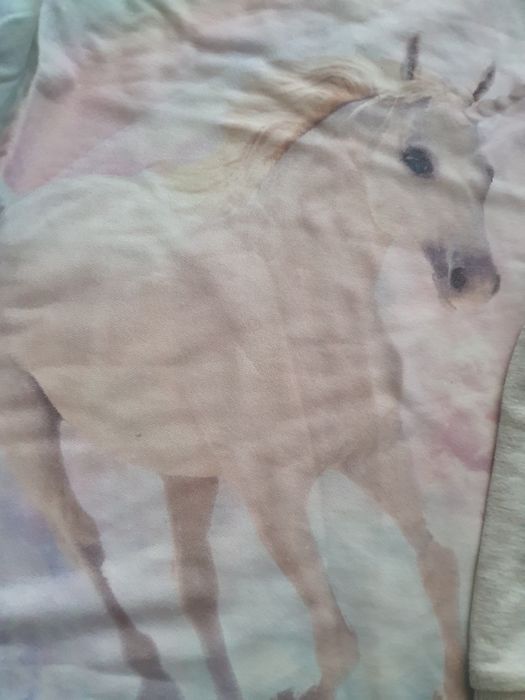 Sukienka sportowa,bluza z jednorożcem,r. 134-140