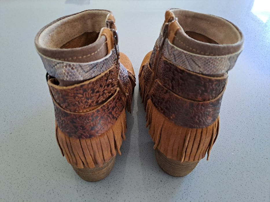 Botins em pele/camurça Seaside