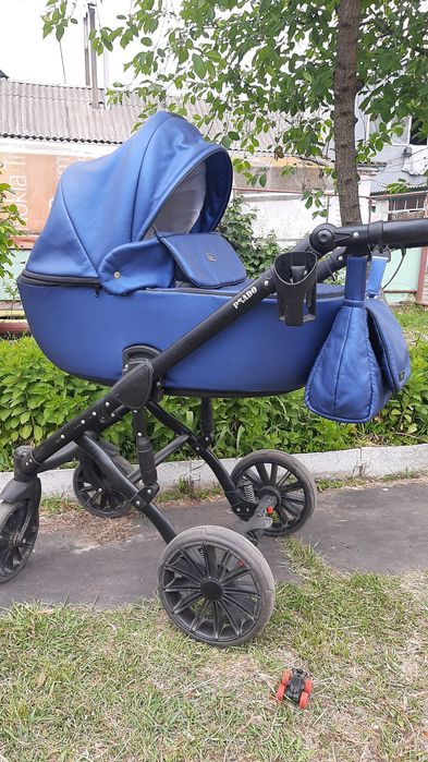 Коляска 2 в 1 синяя