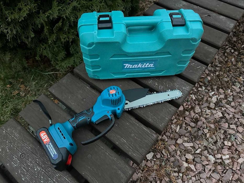 Ланцюгова пила Makita 48V. Цепная пила аккумуляторная 20см‼️ Пилка 8"
