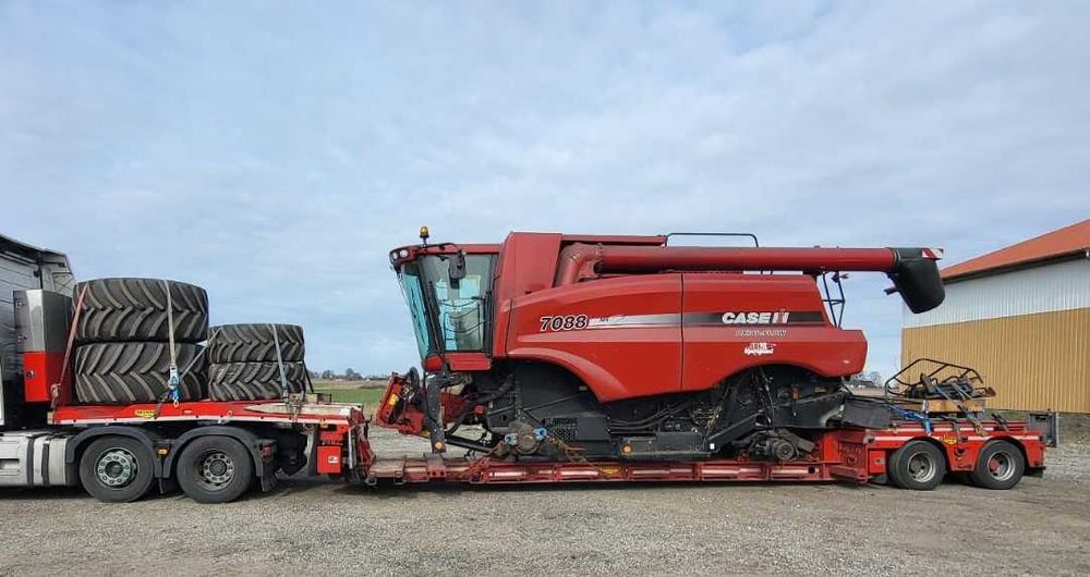 Transport maszyn koparki laweta niskopodwoziowa ponadgabarytowy Europa