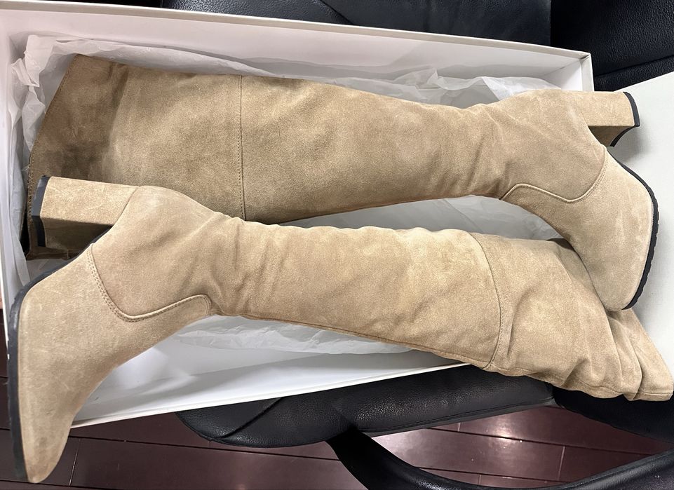 Solo Femme ботфорти натуральна замша  еврозима 35 р п