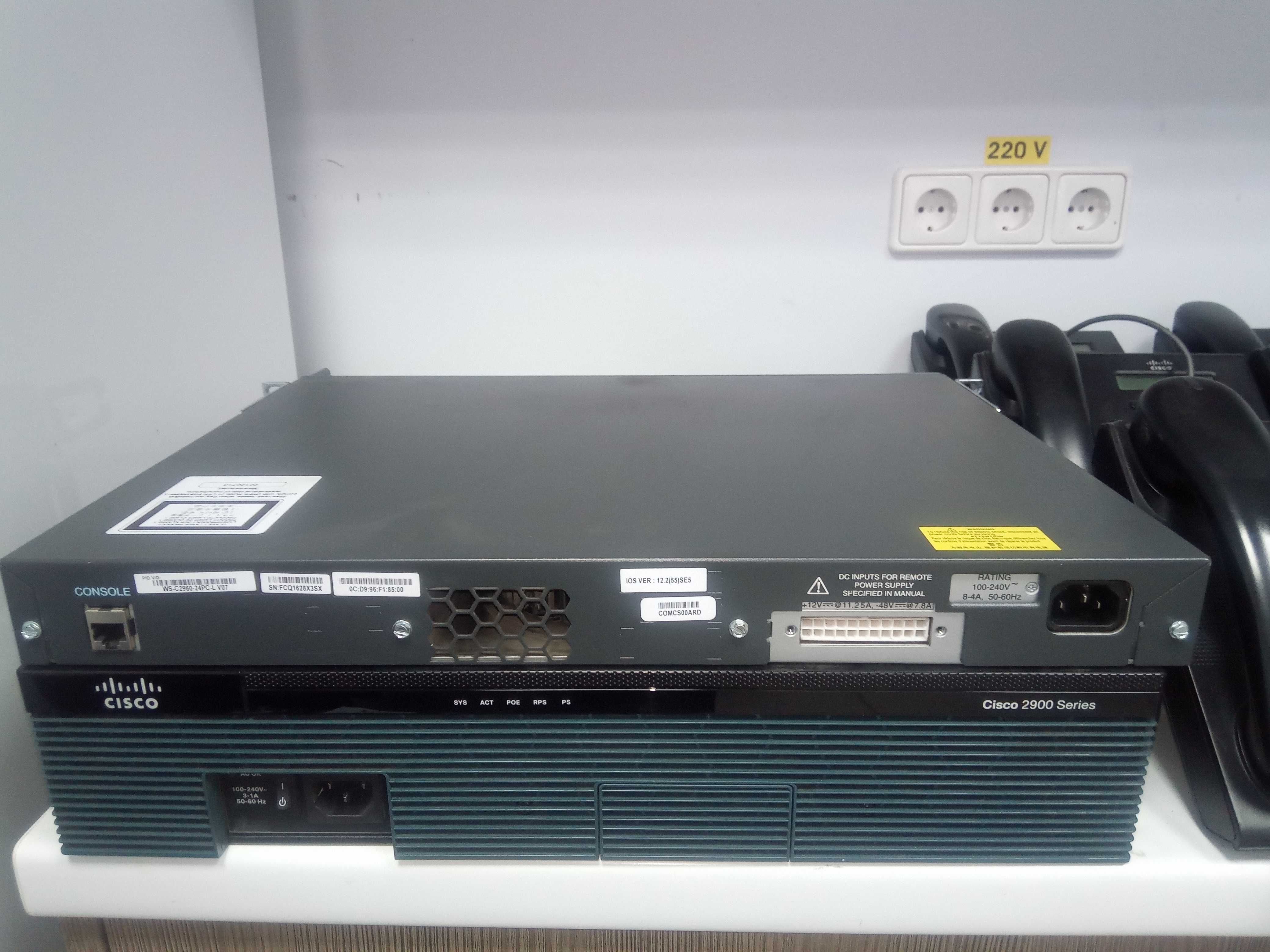 Маршрутизатор Cisco C2911-VSEC/K9.+Коммутатор Cisco WS-C2960-24PC-L ...