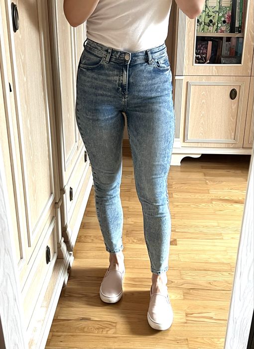 Spodnie jeansowe jeansy rurki skinny slim zgrabne dopasowane klasyczne
