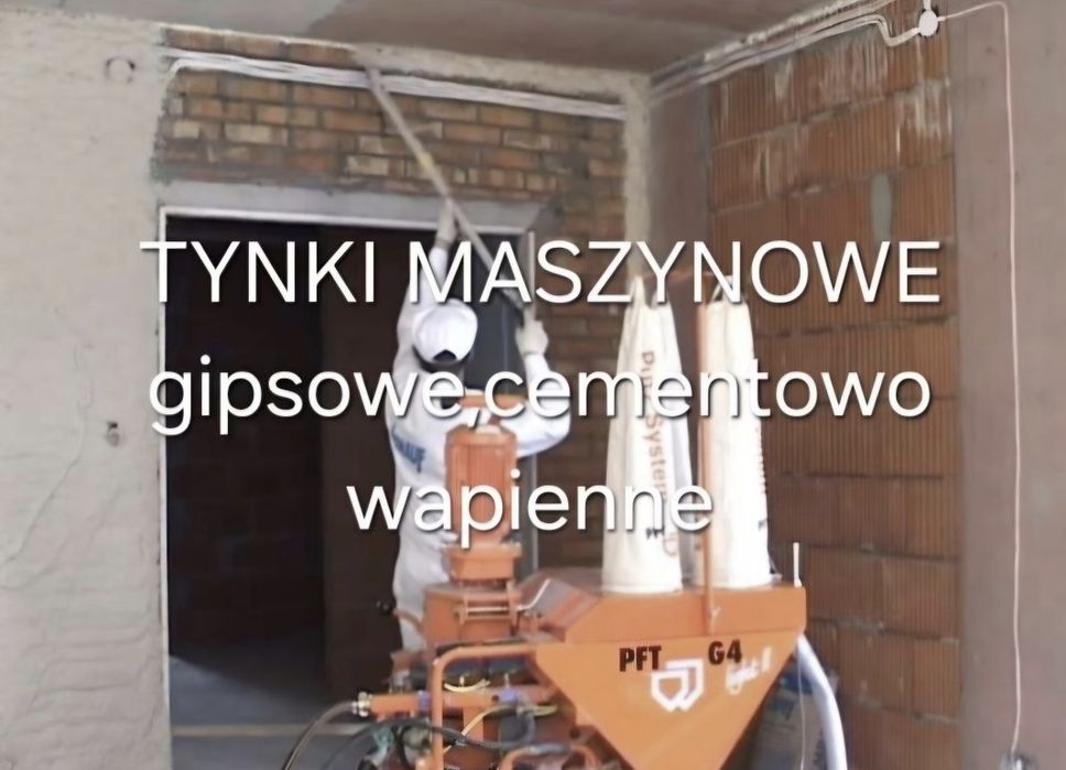 Tynki maszynowe gipsowe cementowo-wapienne