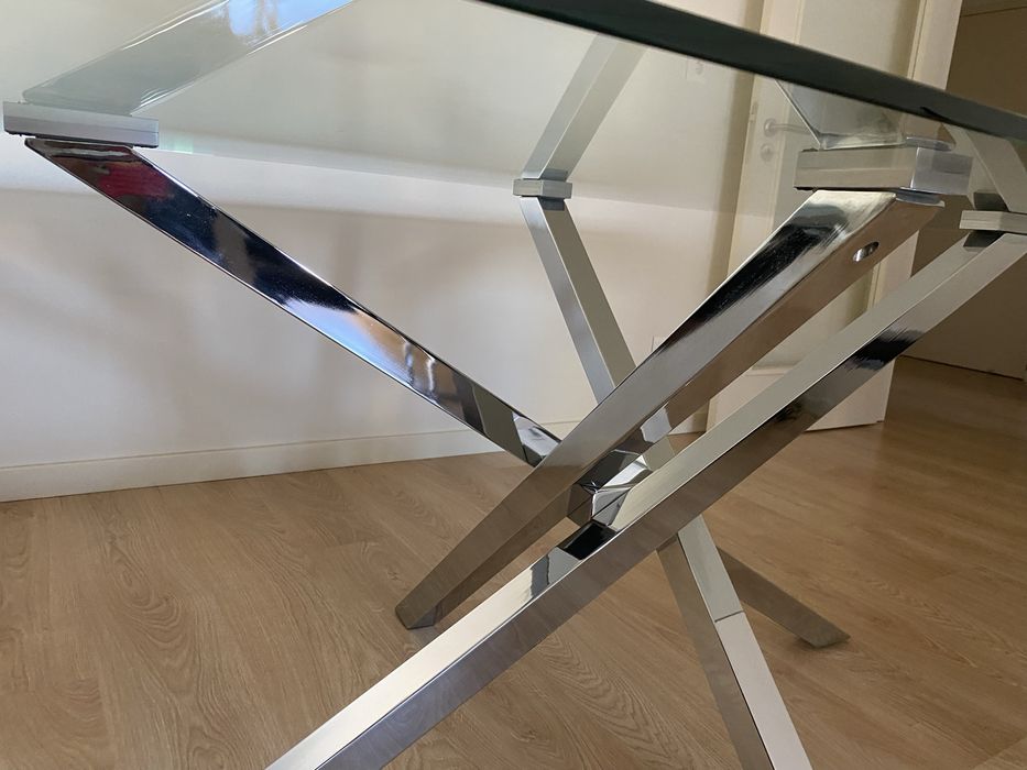 Mesa de jantar Vidro com 8 cadeiras