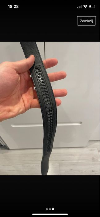 Skórzany pasek meski garniturowy