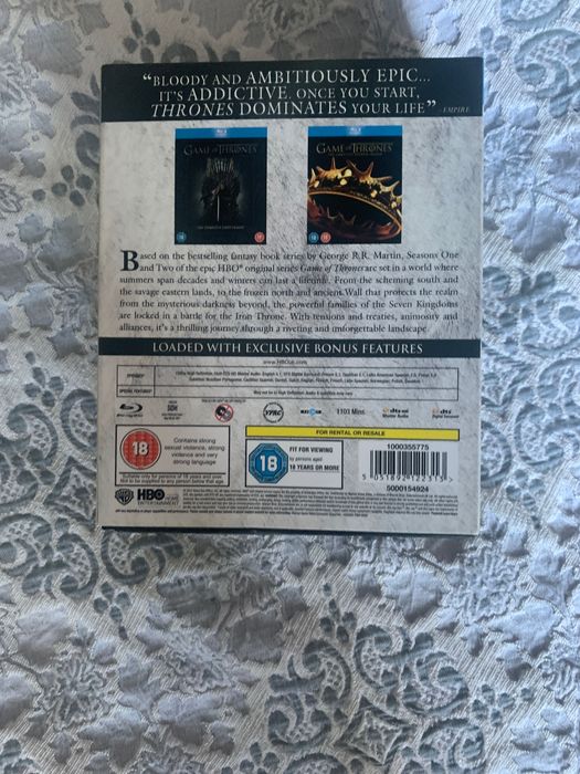 Game of thrones -primeira, segunda e temporada   blu- ray