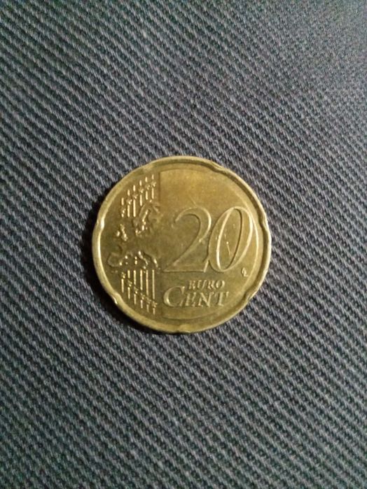 Moeda Malta 20 cêntimos - Ano 2008