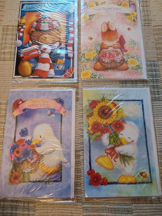 Postal de Aniversário c/envelope - vários modelos