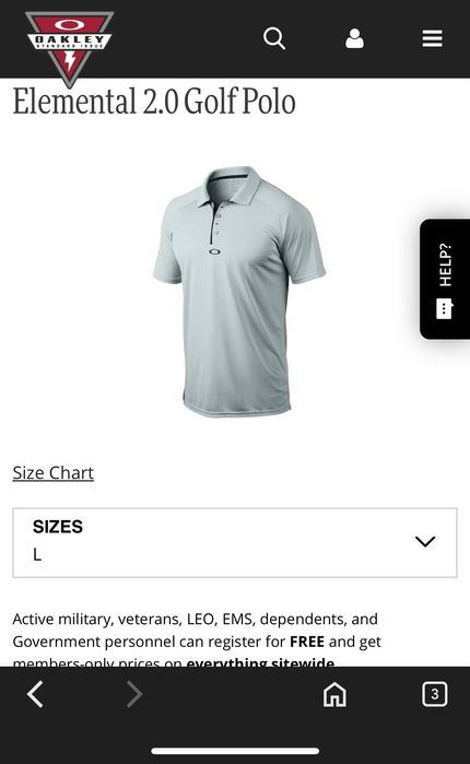 Спортивная футболка Oakley Elemental 2.0 Golf Polo