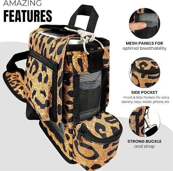 Bolsa de transporte portátil compatível com Inogen One G5 e Inogen Rove 6 - capa de viagem leve com alça ajustável e bolso para acessórios